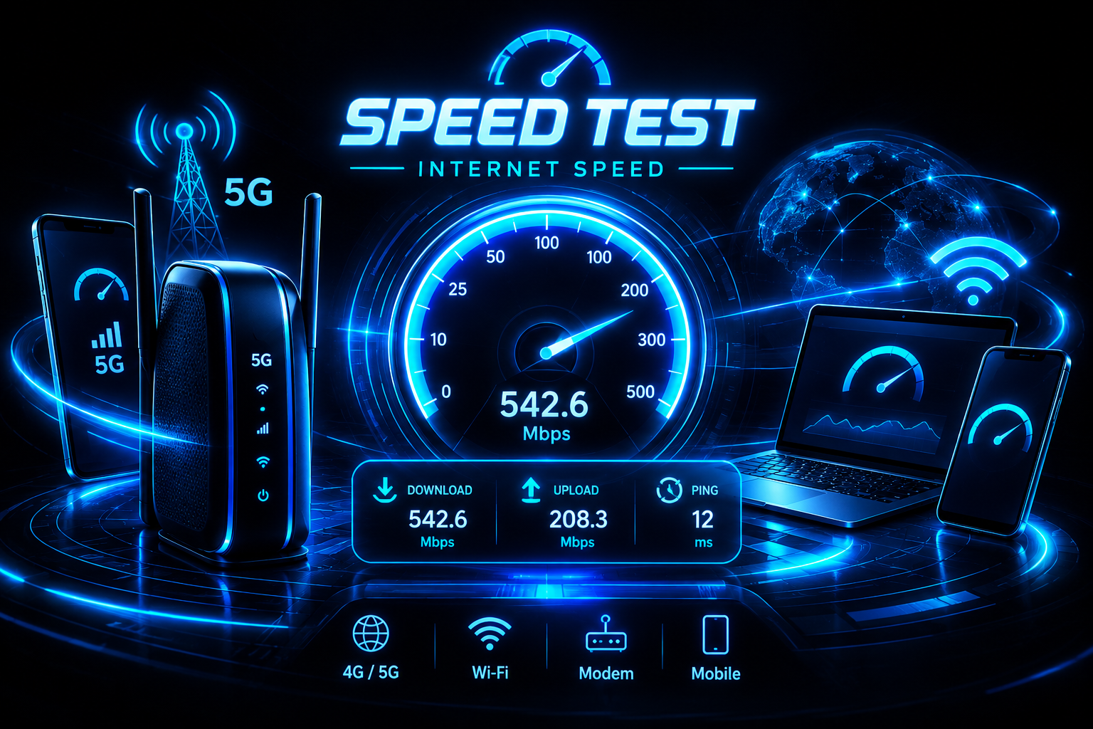 تست سرعت مودم و موبایل (Speed Test)؛ چگونه سرعت واقعی اینترنت را اندازه‌گیری کنیم؟